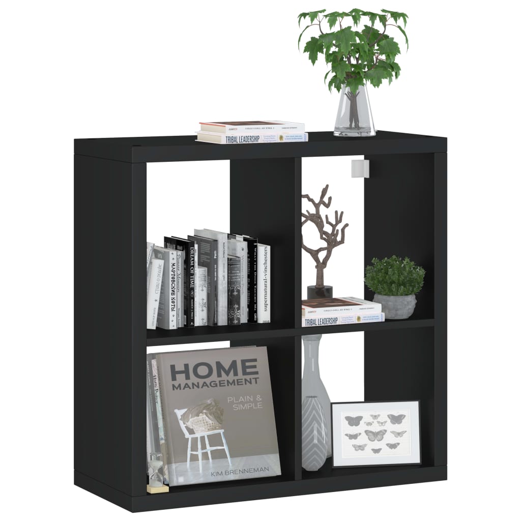 Würfelregal Schwarz 69,5x29,5x69,5 cm MDF