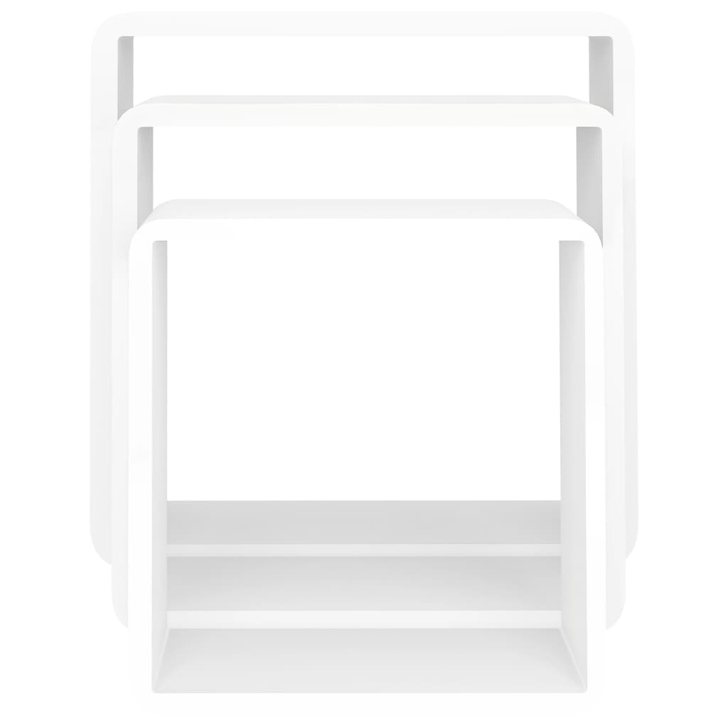 Würfelregale 3 Stk. Weiß MDF