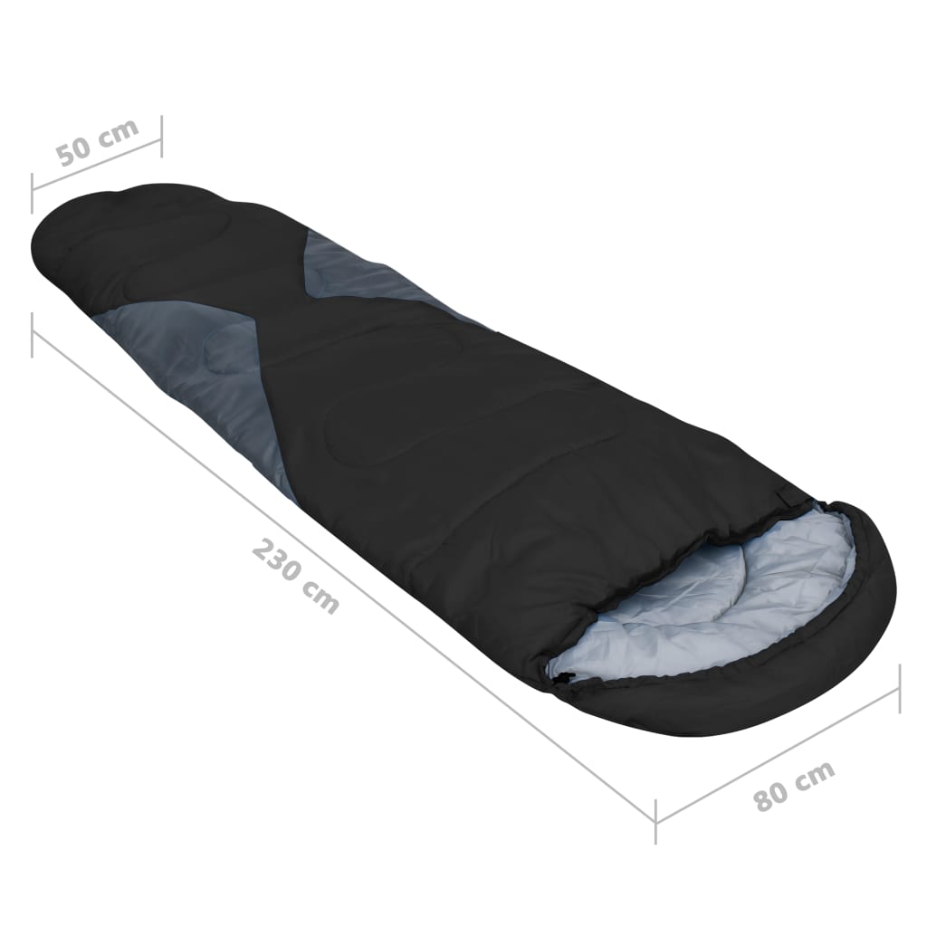 Schlafsack Schwarz 5℃ 1400g
