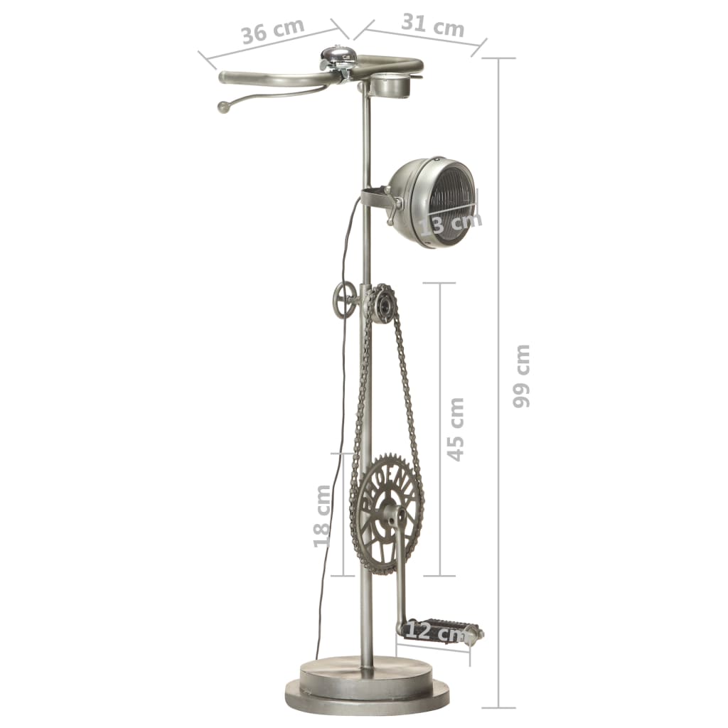 Standleuchte im Fahrrad-Design Eisen