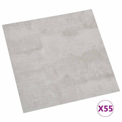 Bodenplanken Grau und Hellgrau 5,11 m² 55 Stk. PVC