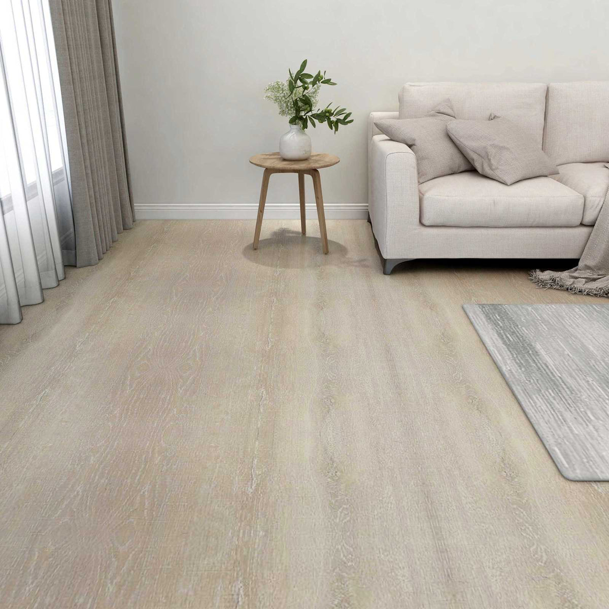 Bodenplanken Beige 5,11 m² 55 Stk. PVC