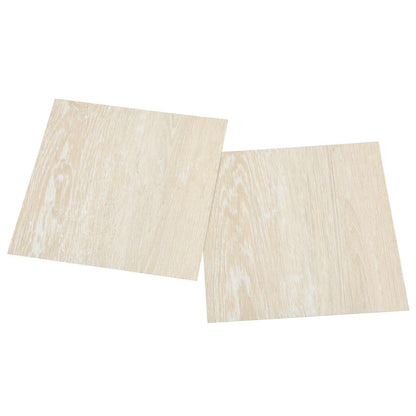 Bodenplanken Weiß und Beige 5,11 m² 55 Stk. PVC