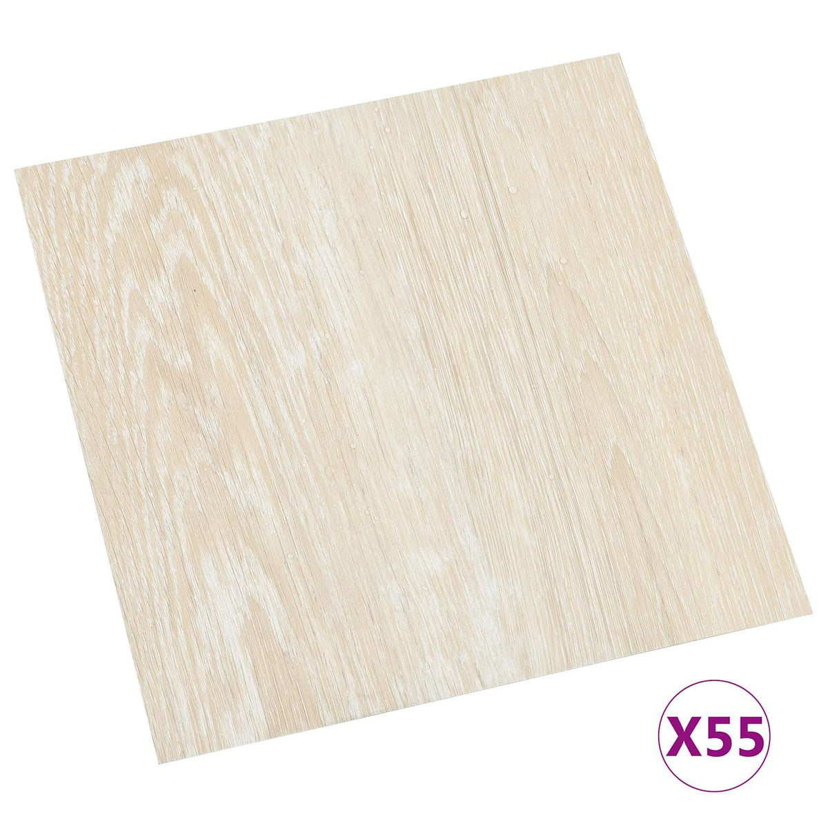 Bodenplanken Weiß und Beige 5,11 m² 55 Stk. PVC