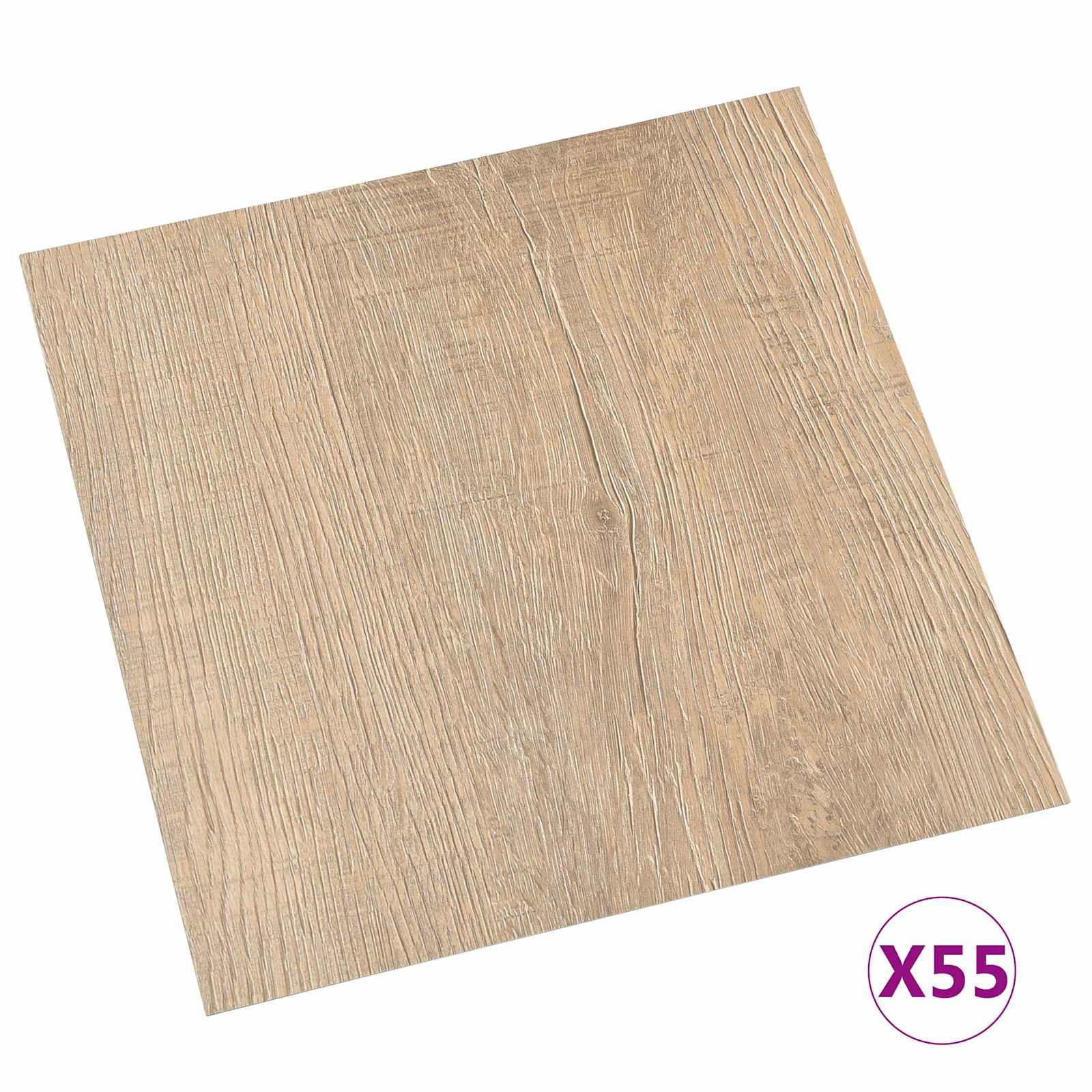 Bodenplanken Hellgrau, Dunkelbraun 5,11 m² 55 Stk. PVC