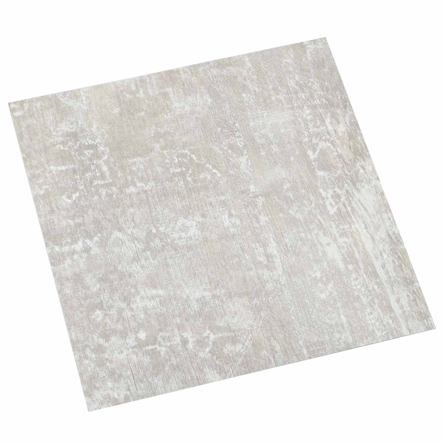 Bodenplanken Weiß und Holz 5,11 m² 55 Stk. PVC