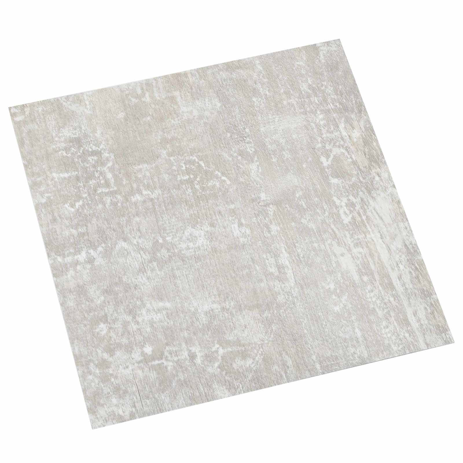 Bodenplanken Weiß und Holz 5,11 m² 55 Stk. PVC