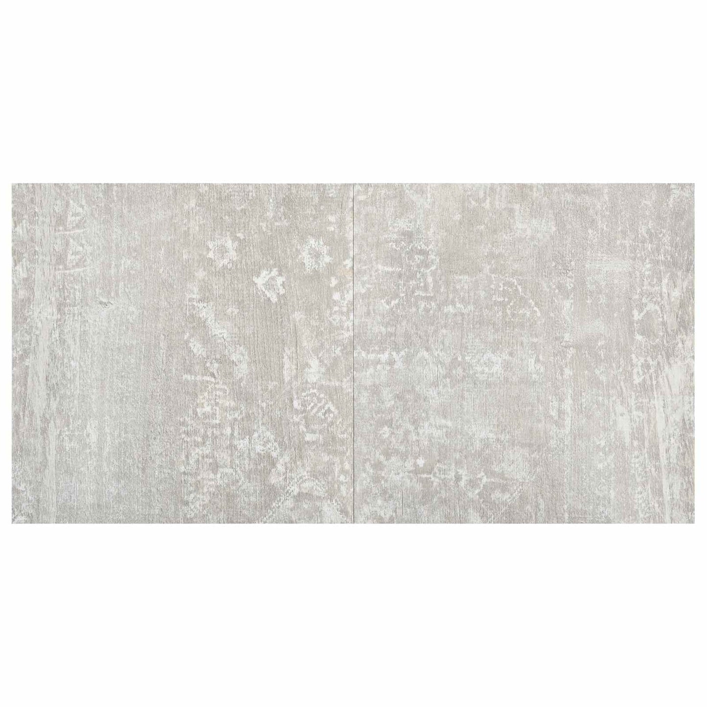 Bodenplanken Weiß und Holz 5,11 m² 55 Stk. PVC