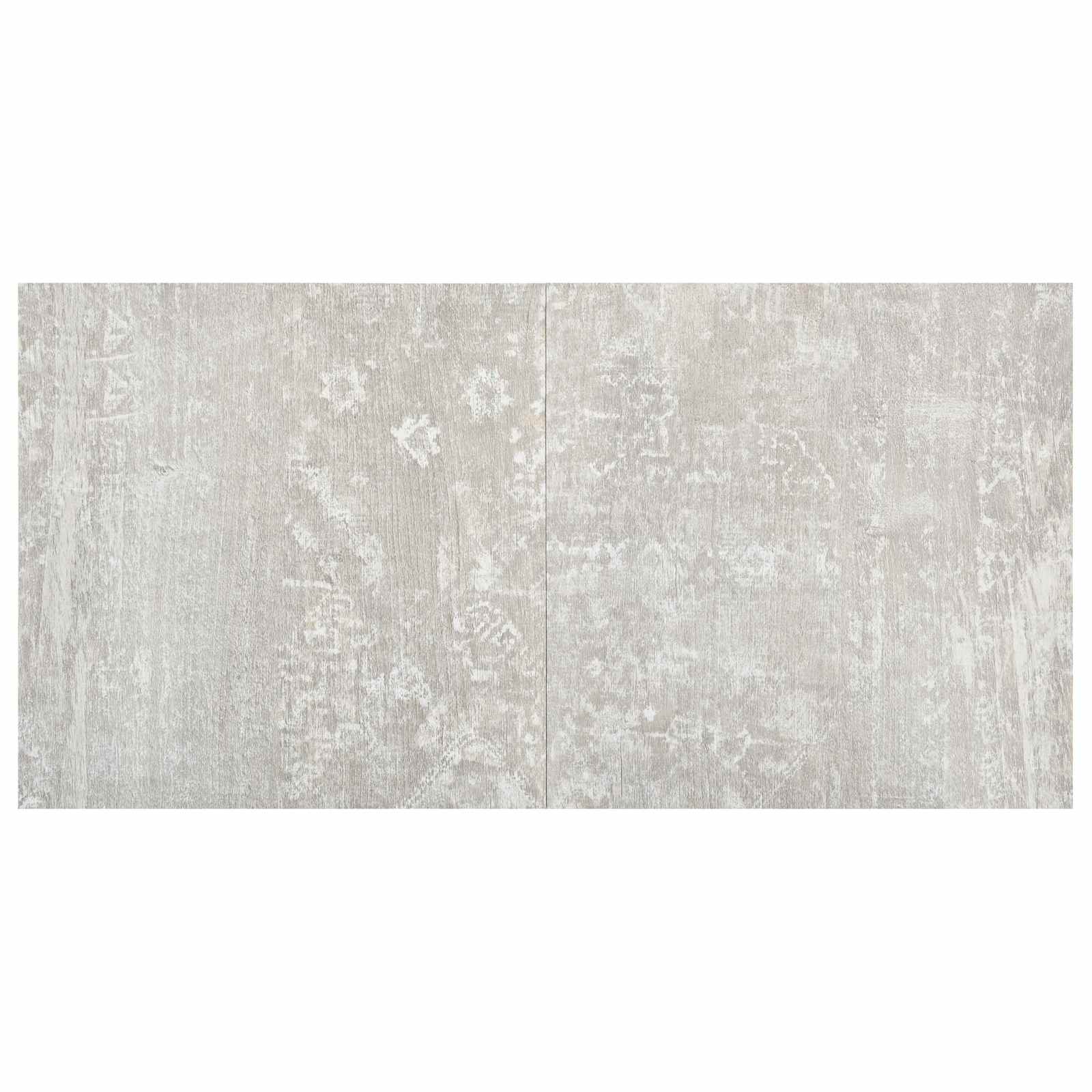 Bodenplanken Weiß und Holz 5,11 m² 55 Stk. PVC