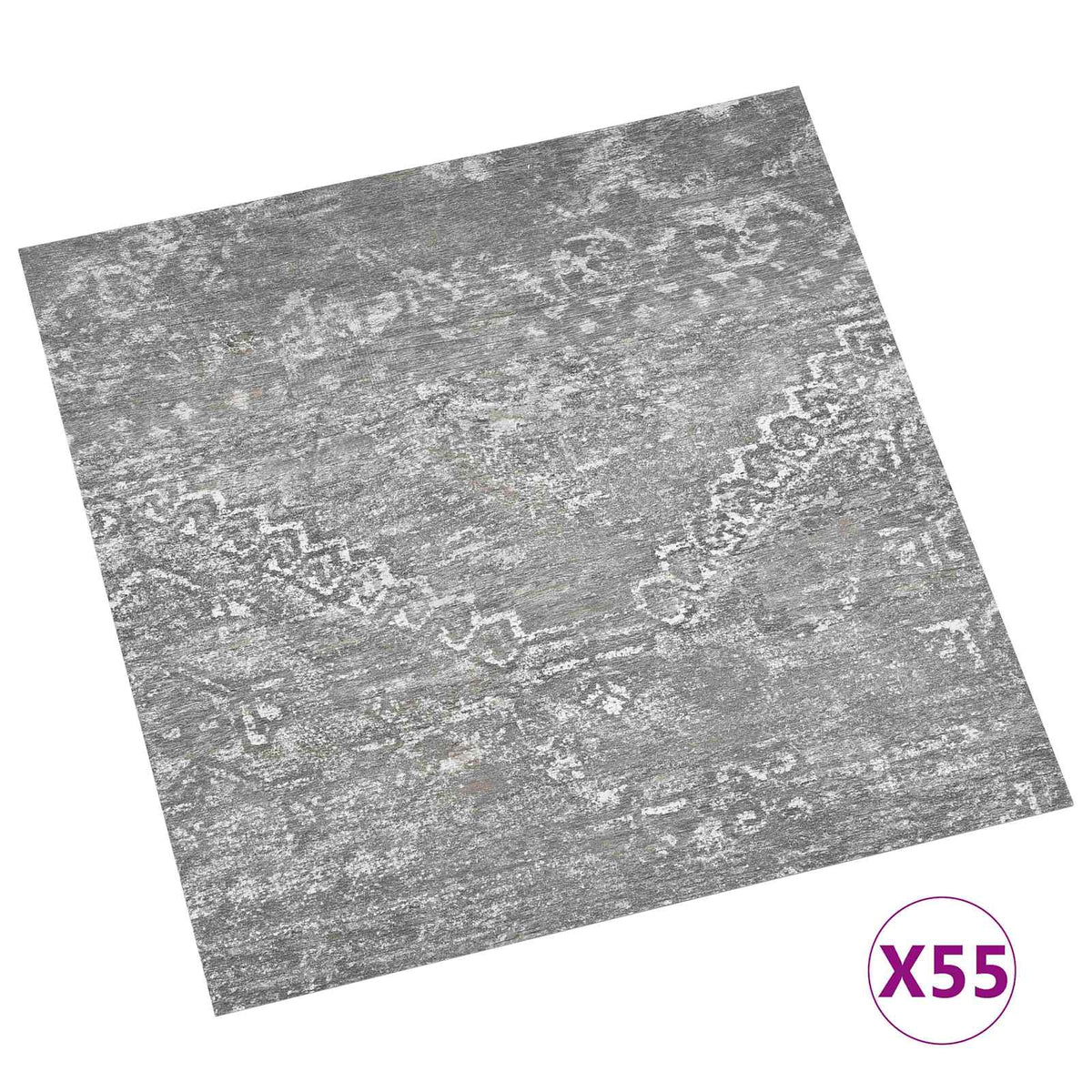 Bodenplanken Betongrau 5,11 m² 55 Stk. PVC