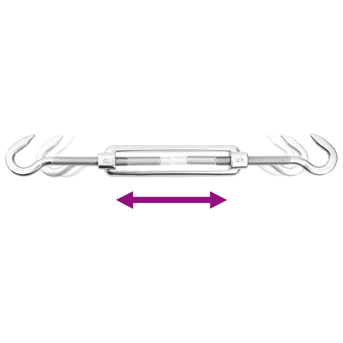 8-tlg. Sonnensegel Zubehör-Set Edelstahl
