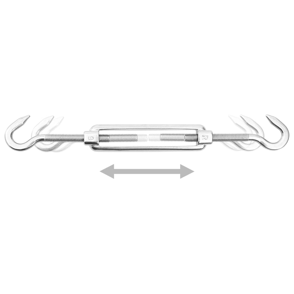 9-tlg. Sonnensegel Zubehör-Set Edelstahl