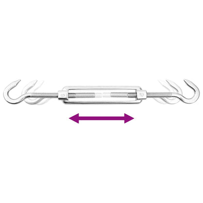 9-tlg. Sonnensegel Zubehör-Set Edelstahl