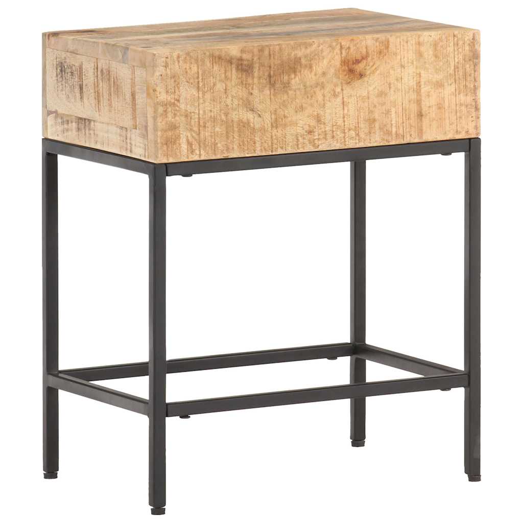 Beistelltisch 40x30x50 cm Raues Mango-Massivholz