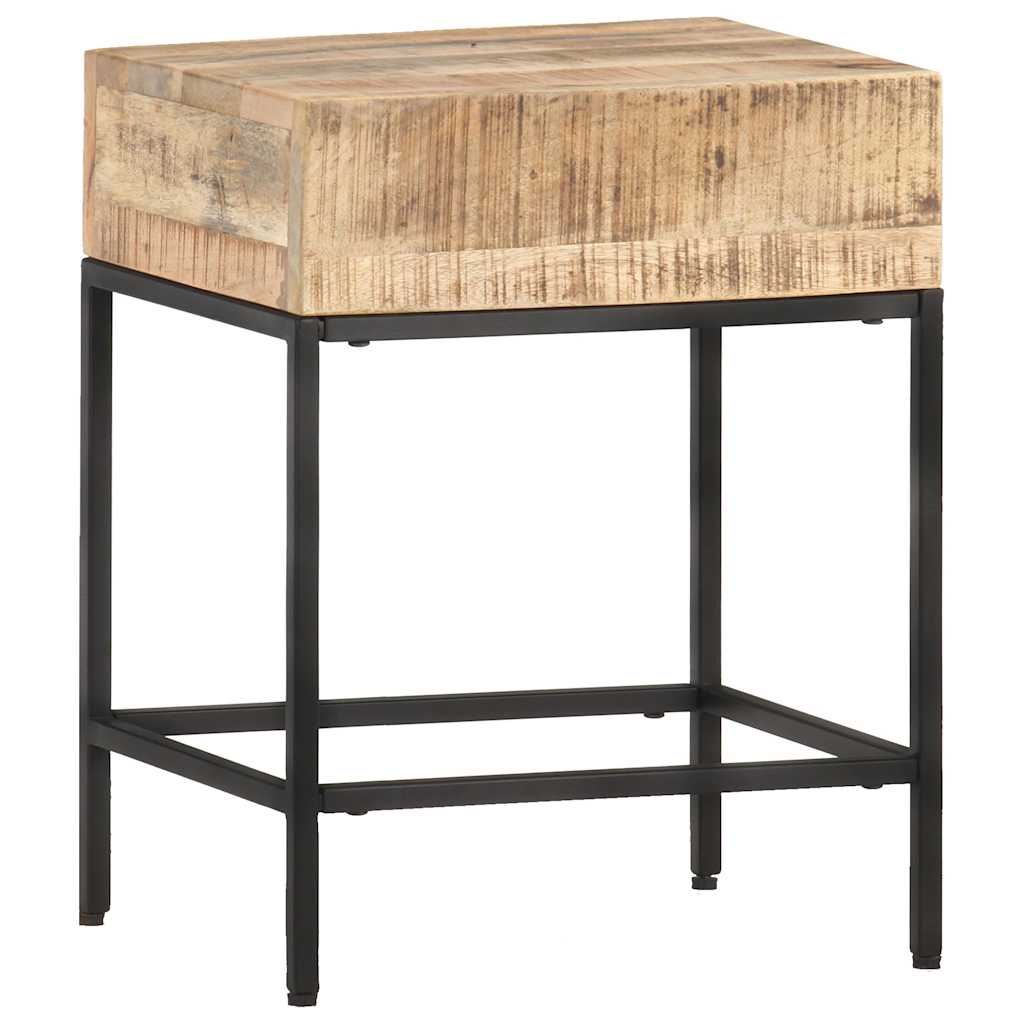 Beistelltisch 40x30x50 cm Raues Mango-Massivholz