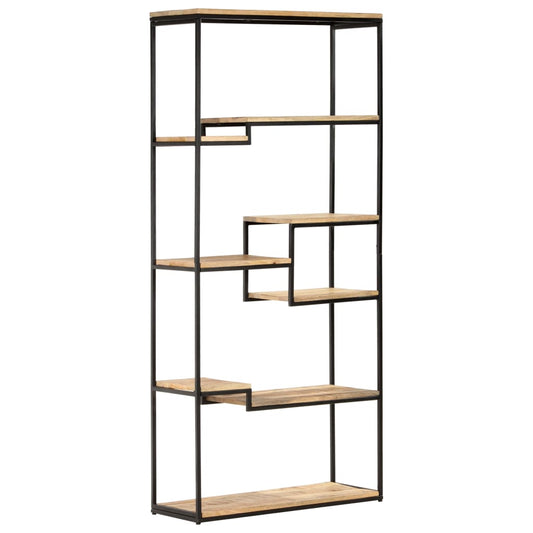 Bookshelf 80x30x180 cm Rough Mango Wood