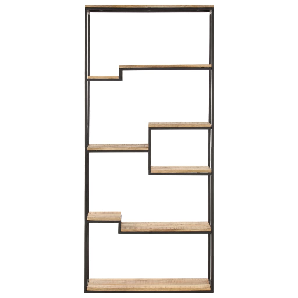 Bookshelf 80x30x180 cm Rough Mango Wood