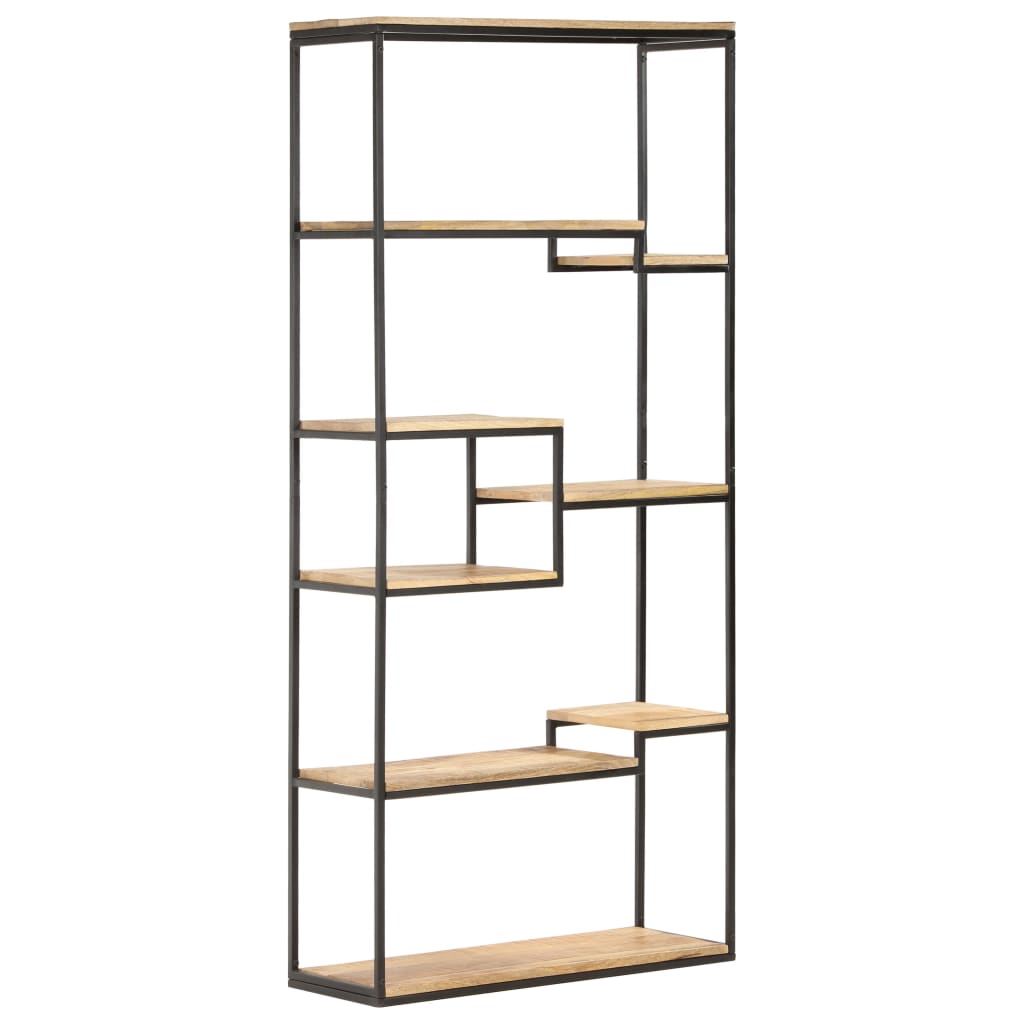 Bookshelf 80x30x180 cm Rough Mango Wood