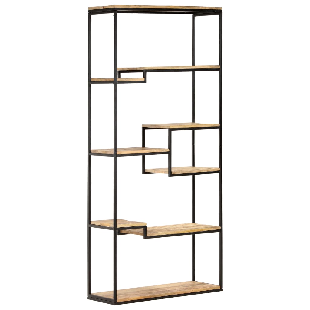 Bookshelf 80x30x180 cm Rough Mango Wood