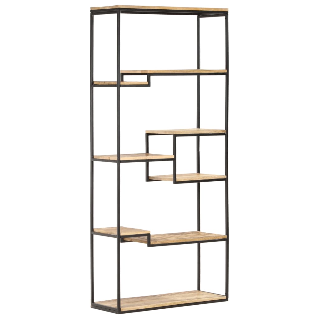 Bookshelf 80x30x180 cm Rough Mango Wood
