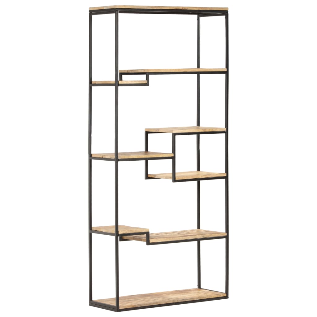 Bookshelf 80x30x180 cm Rough Mango Wood