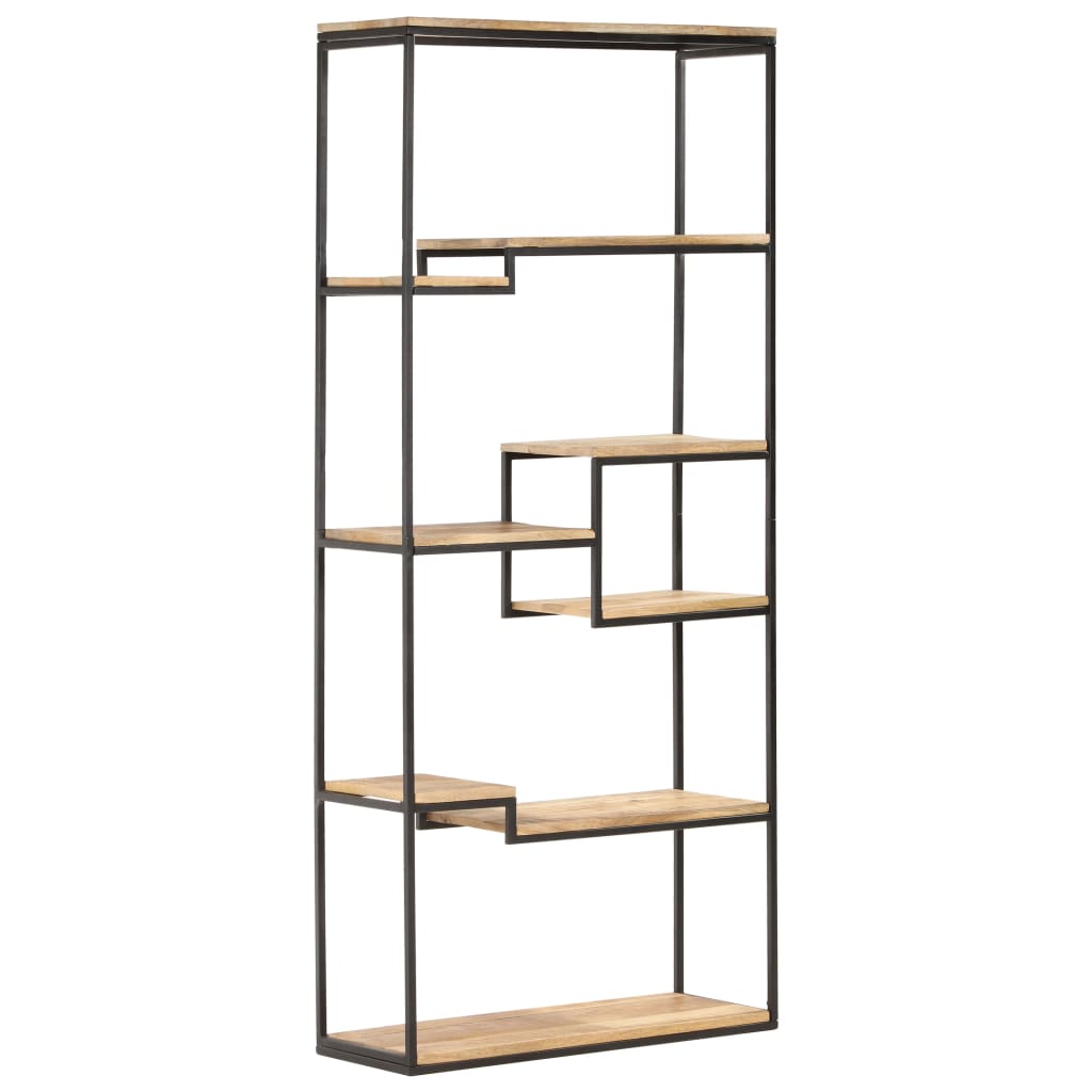 Bookshelf 80x30x180 cm Rough Mango Wood