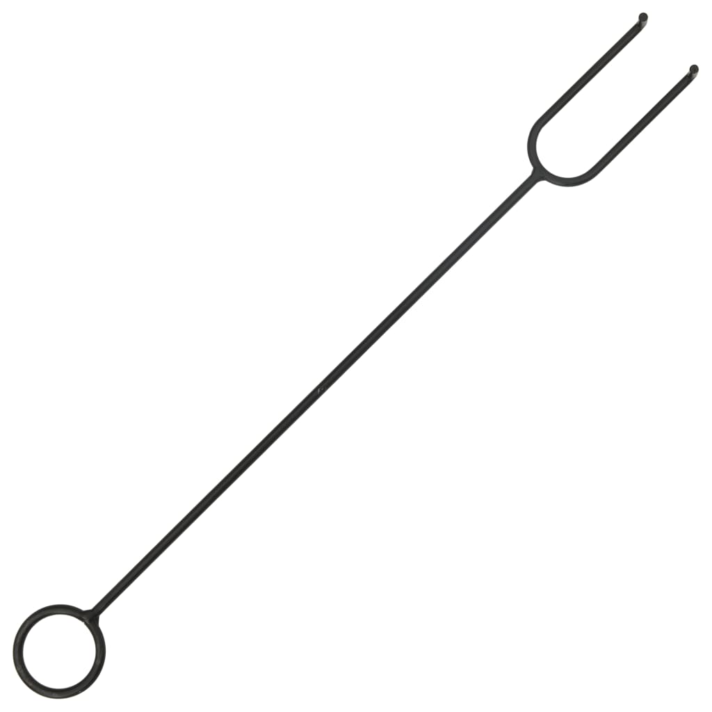 Rustikale Feuerstelle mit Schürhaken 76 cm XXL Stahl