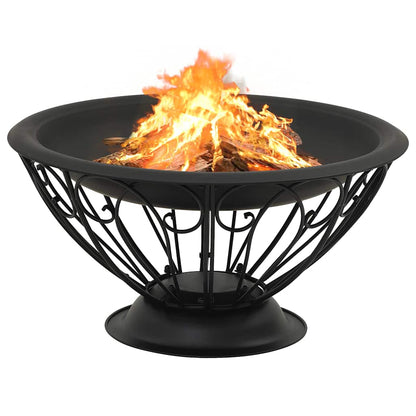 Feuerstelle mit Schürhaken 75 cm XXL Stahl
