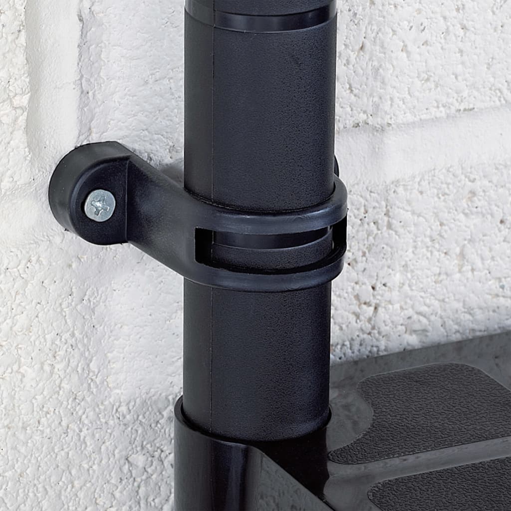 Étagère de rangement à 4 niveaux noire 61 x 30,5 x 130 cm en plastique