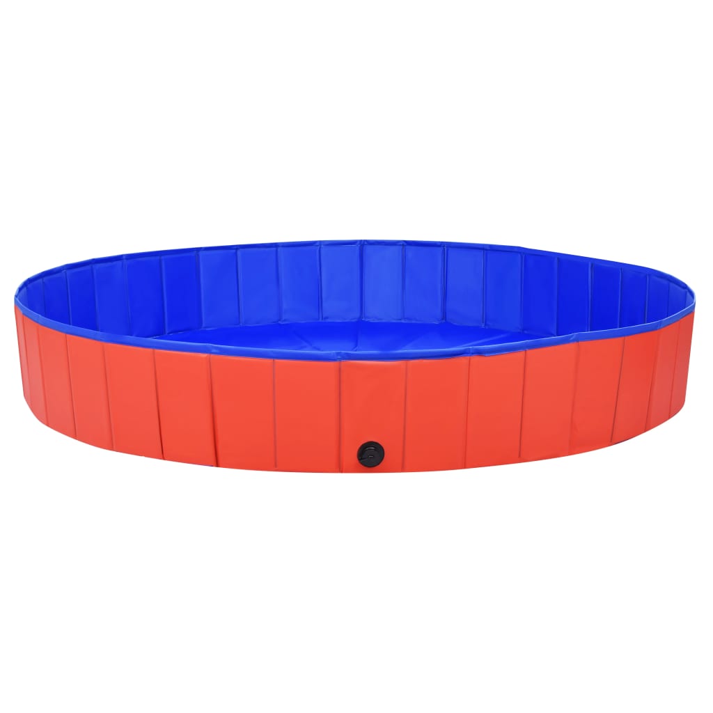 Dog Pool Foldable Red 200x30 cm PVC