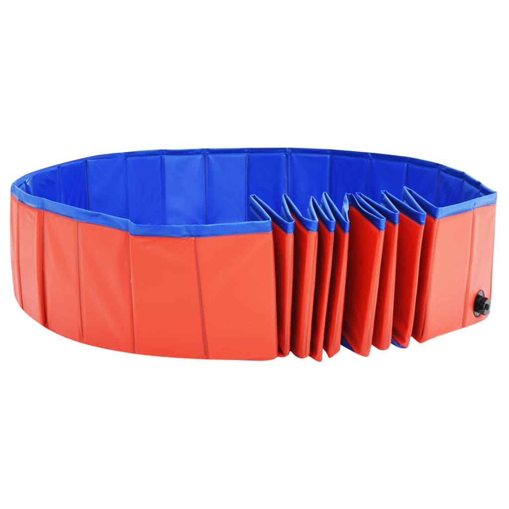 Dog Pool Foldable Red 200x30 cm PVC