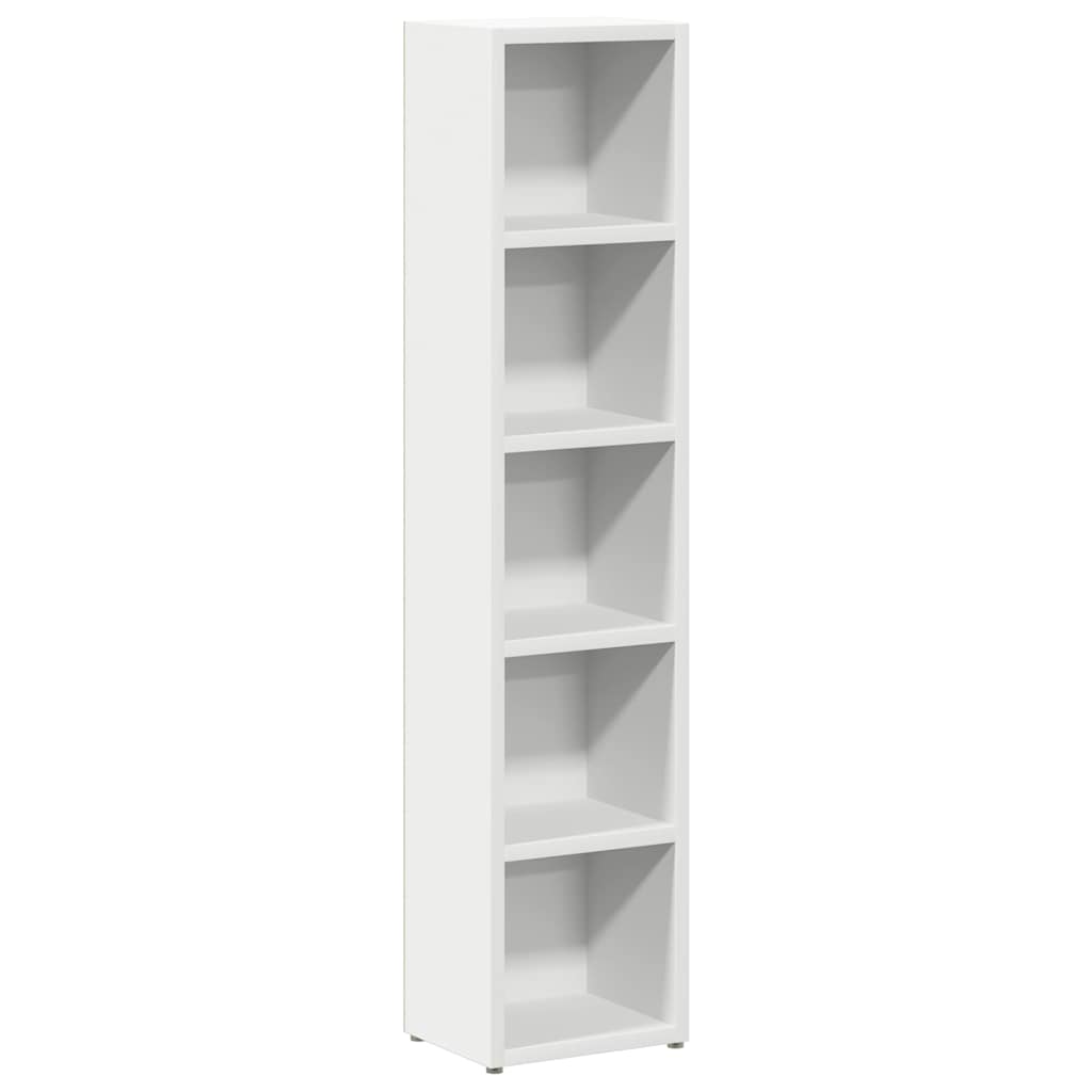 CD-Regale 2 Stk. Weiß 21x16x93,5 cm Holzwerkstoff