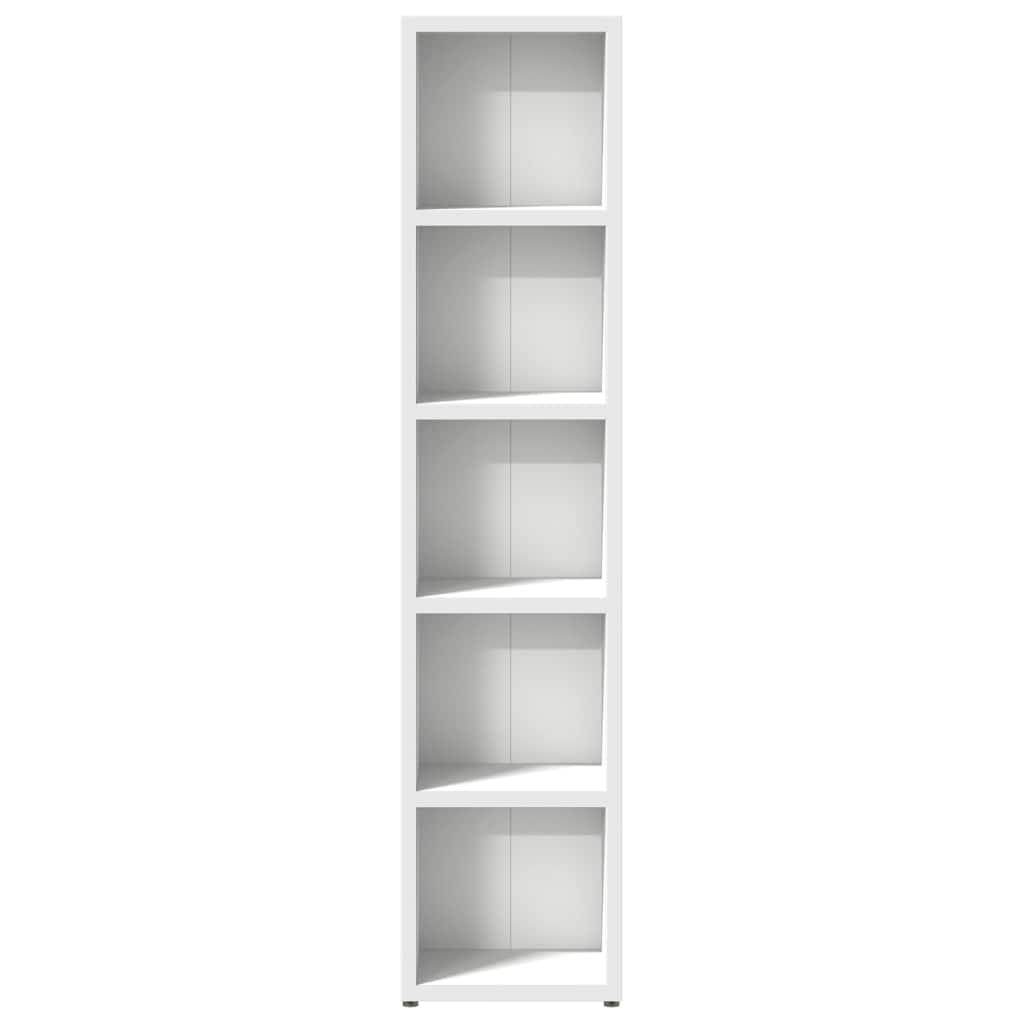 CD-Regale 2 Stk. Weiß 21x16x93,5 cm Holzwerkstoff