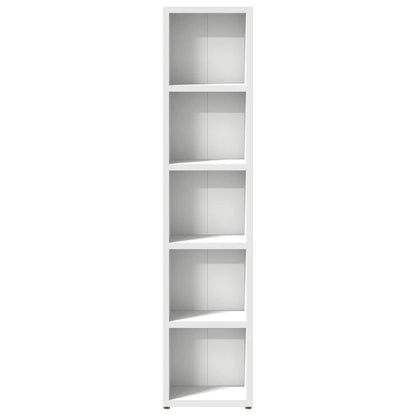 CD-Regale 2 Stk. Weiß 21x16x93,5 cm Holzwerkstoff