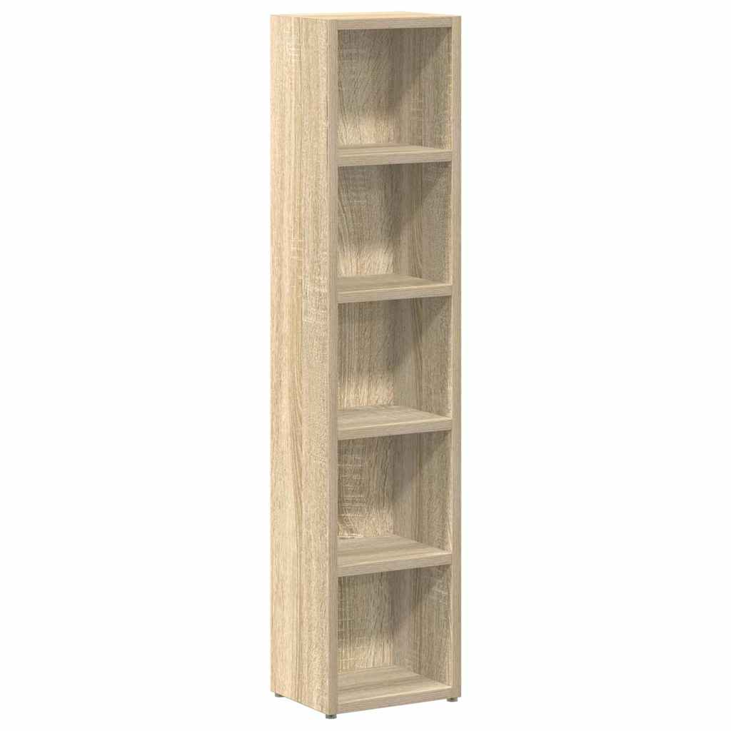 CD-Regale 2 Stk. Sonoma-Eiche 21x16x93,5 cm Holzwerkstoff