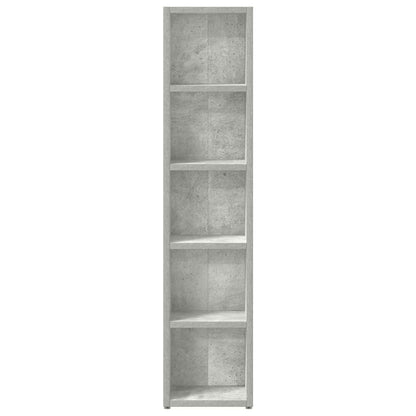 CD-Regale 2 Stk. Betongrau 21x16x93,5 cm Holzwerkstoff