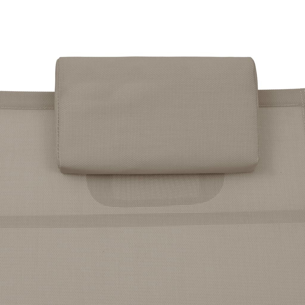 Sonnenliege Aluminium Textilene Taupe