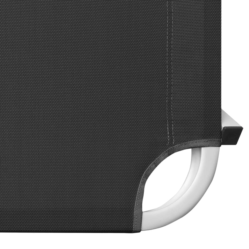 Sun lounger aluminum and textilene black