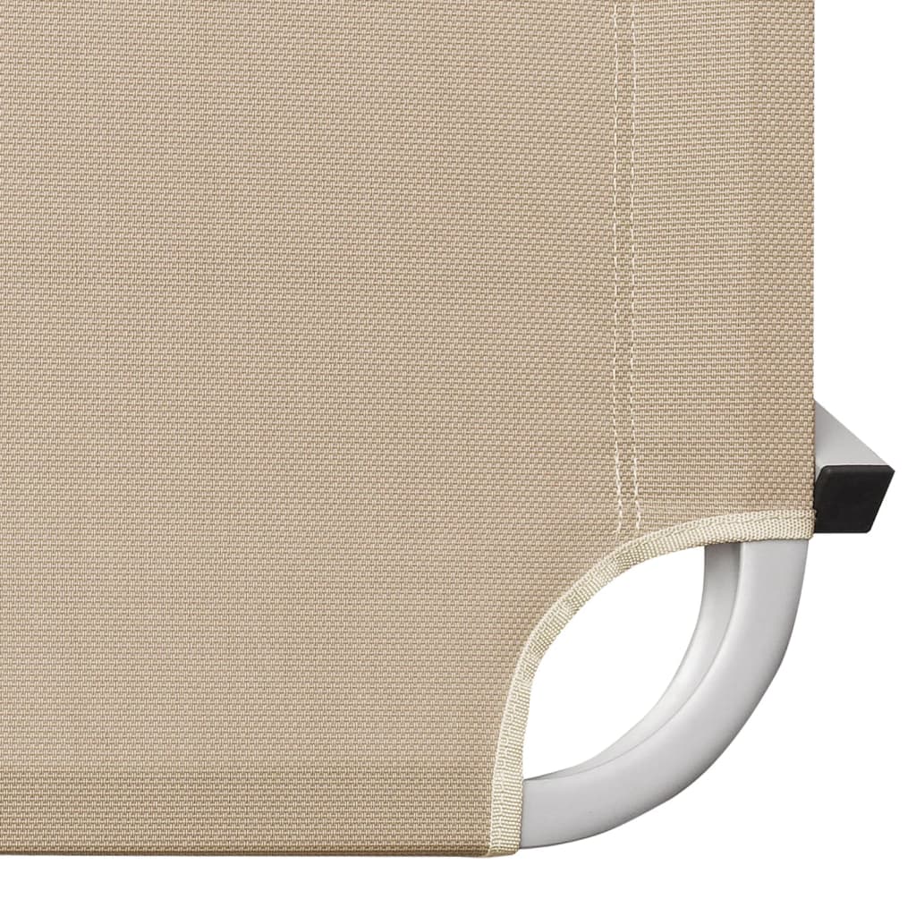Sun lounger aluminum and textilene cream