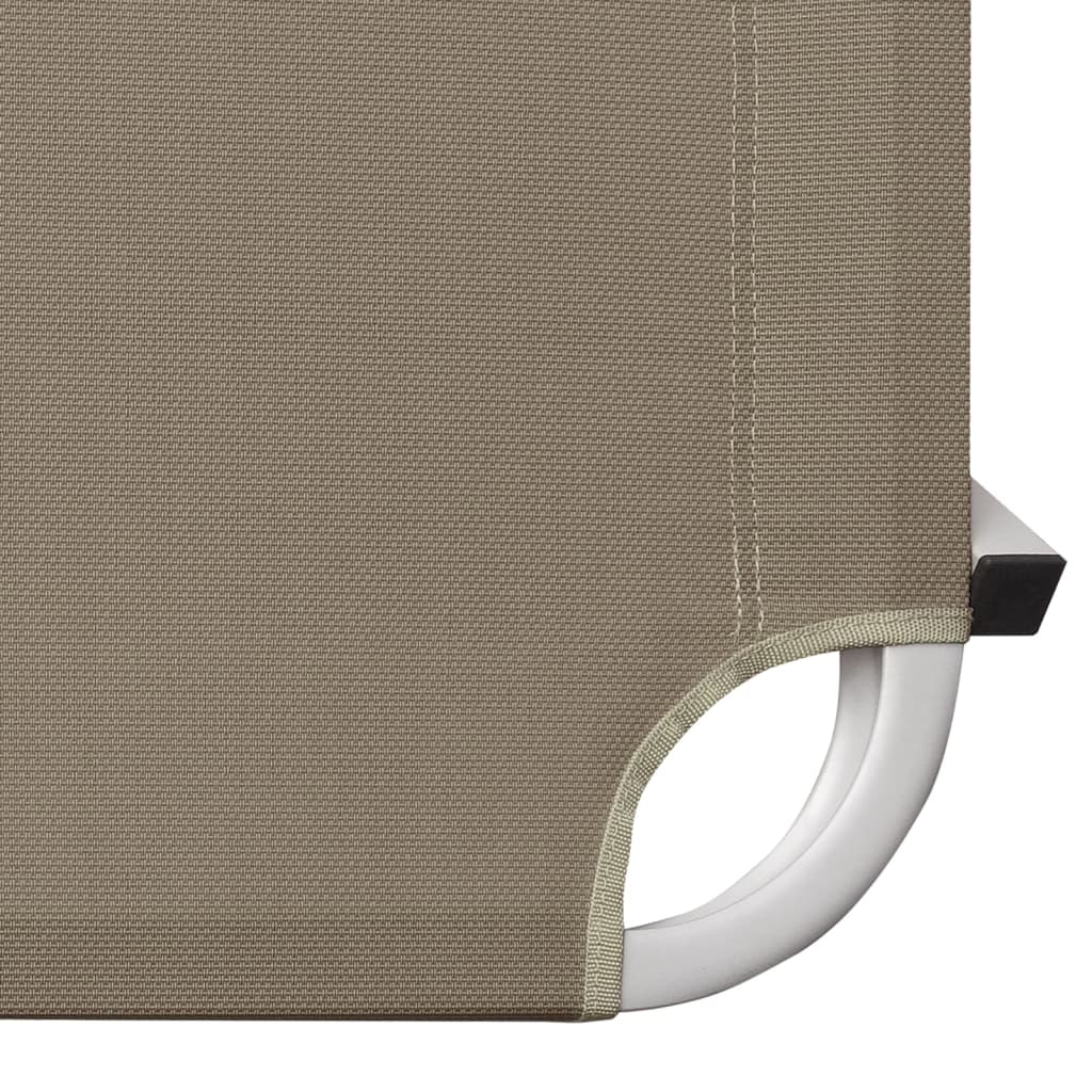 Sun lounger aluminum and textilene taupe
