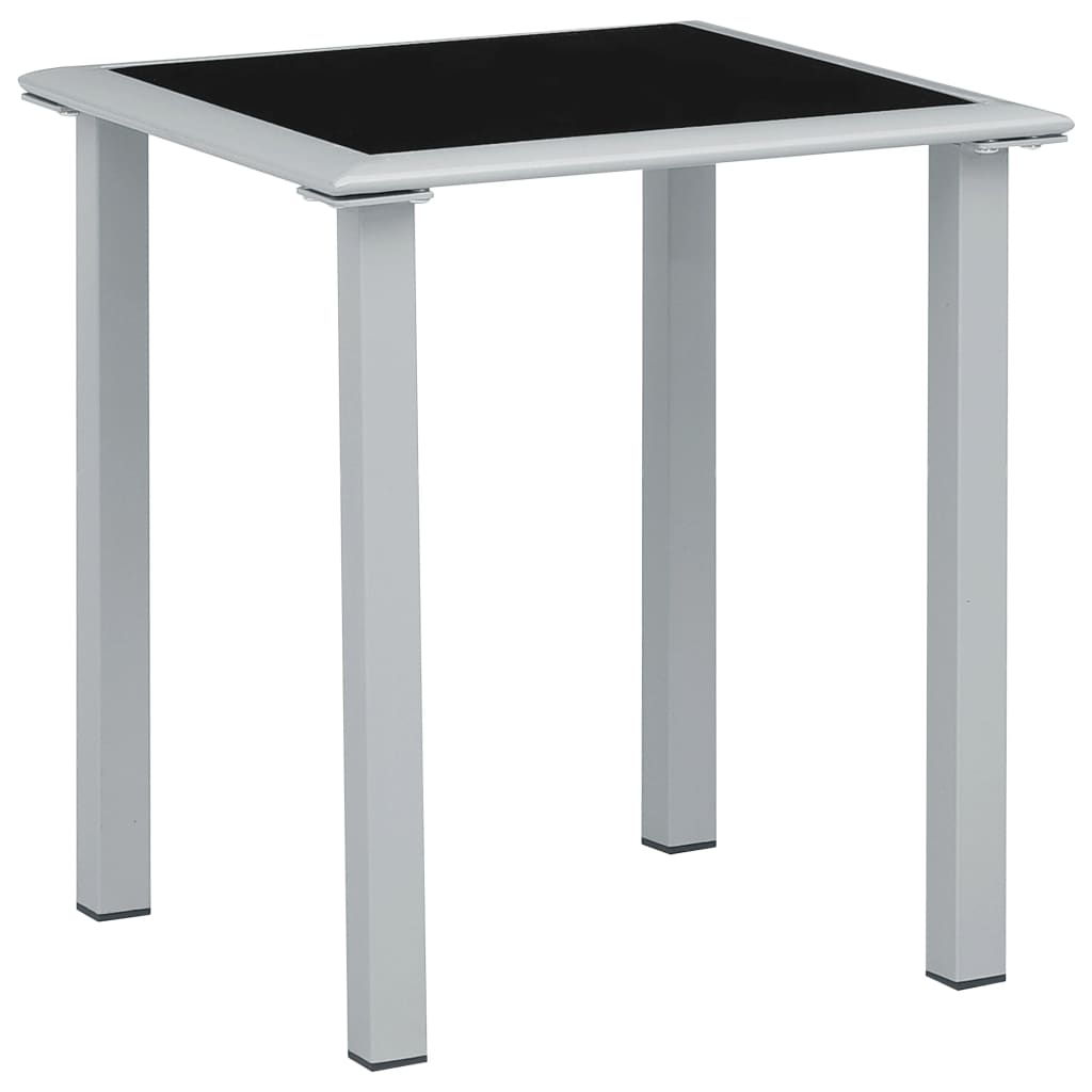 Chaises longues 2 pièces avec table en aluminium blanc crème