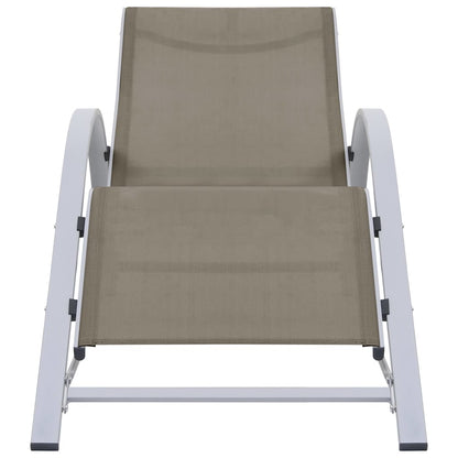 Sonnenliege Textilene und Aluminium Taupe