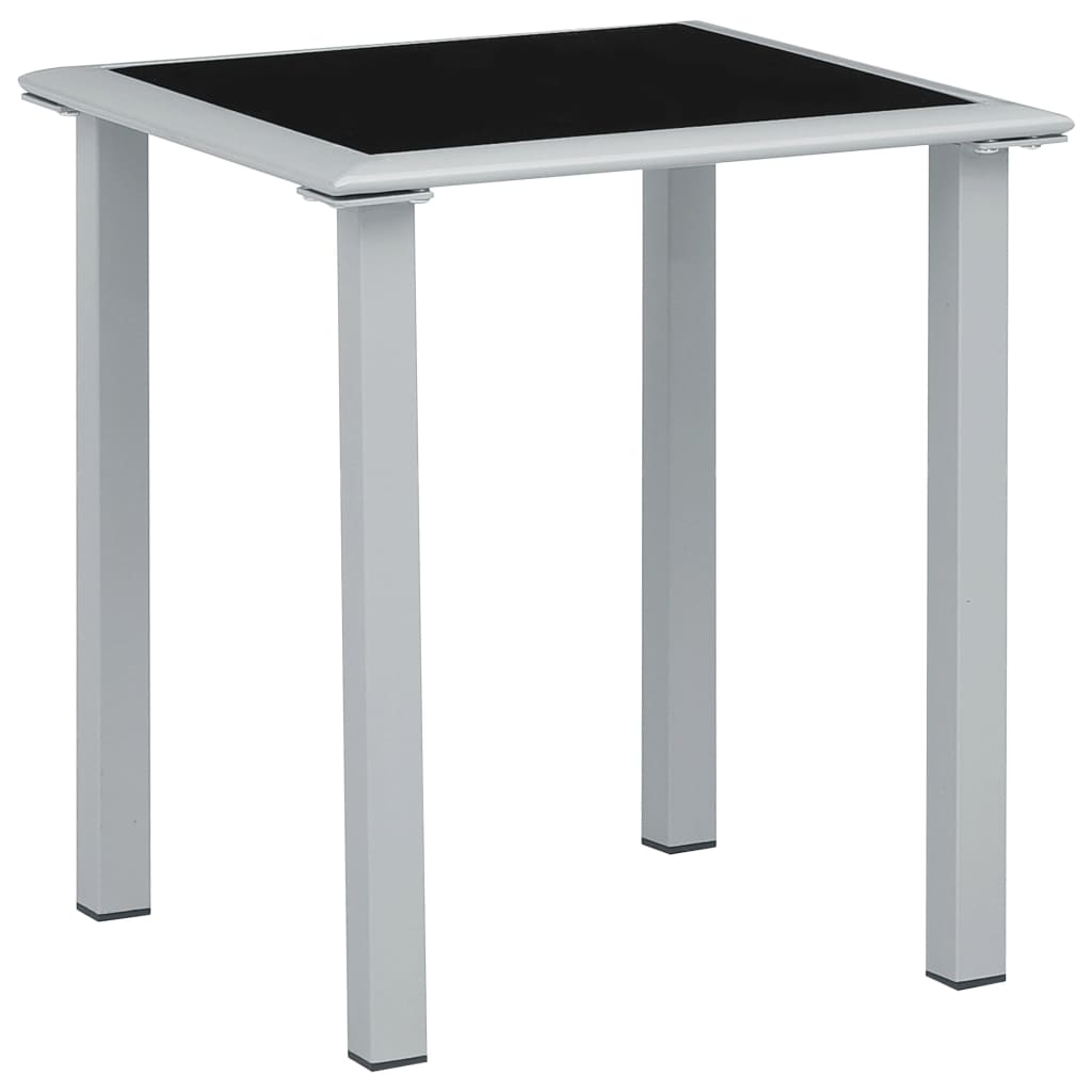 Chaises longues 2 pièces avec table en aluminium vert