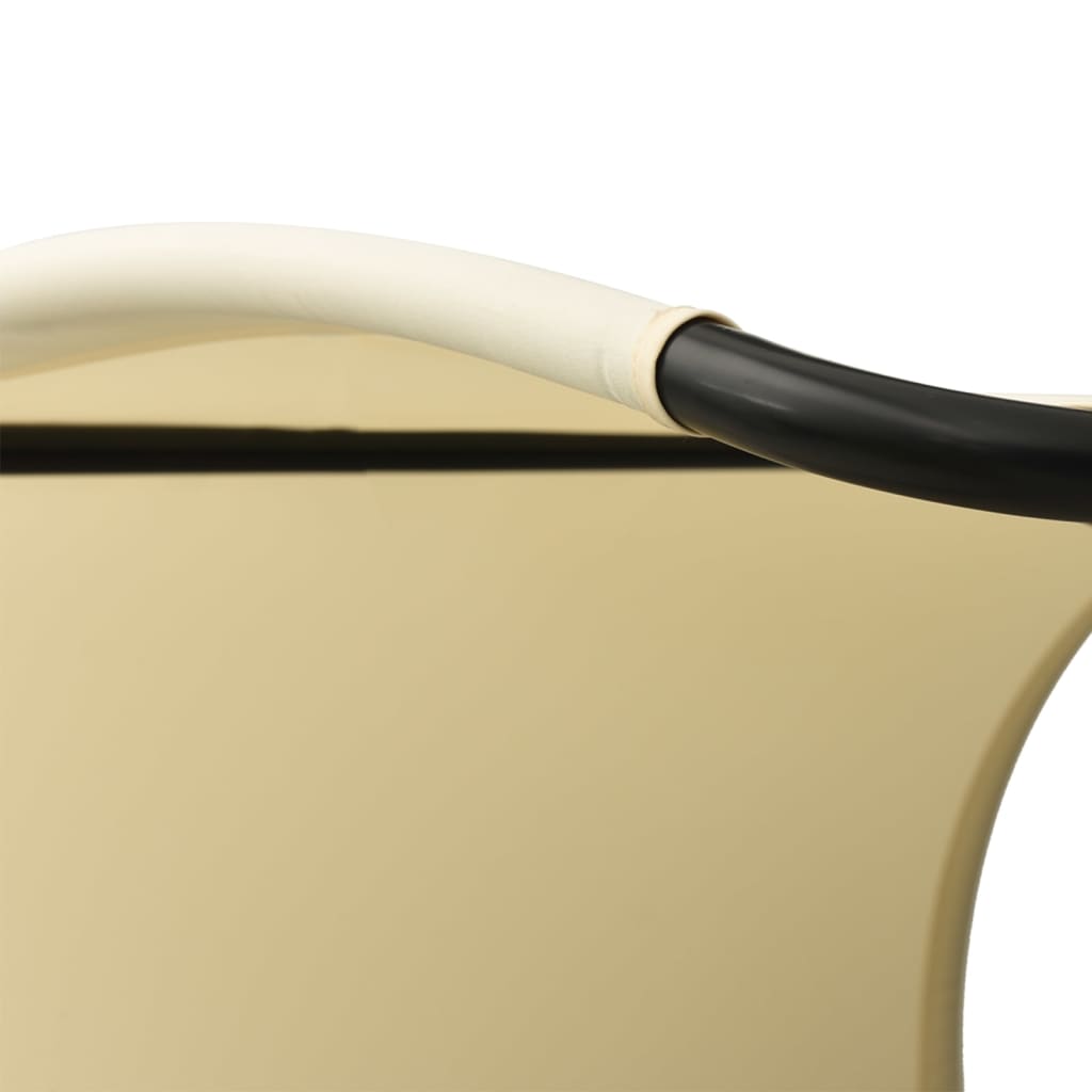 Bain de soleil double avec pare-soleil Textilène Taupe et Crème