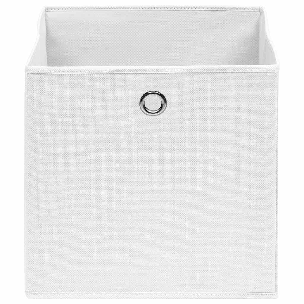 Aufbewahrungsboxen 4 Stk. Vliesstoff 28x28x28 cm Weiß