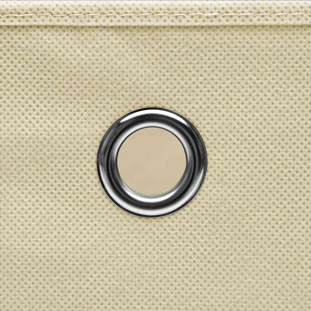 Aufbewahrungsboxen mit Deckeln 4 Stk. 28x28x28 cm Creme