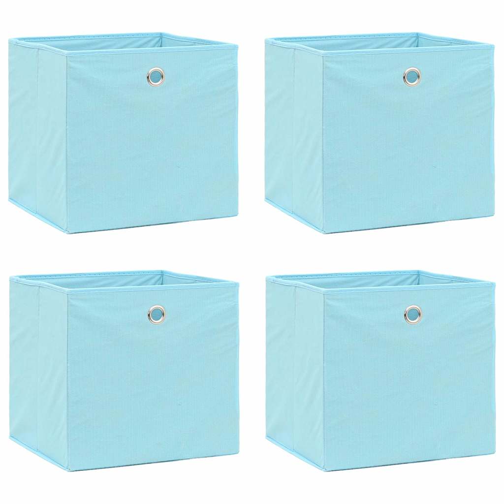 Aufbewahrungsboxen 4 Stk. Vliesstoff 28x28x28 cm Babyblau