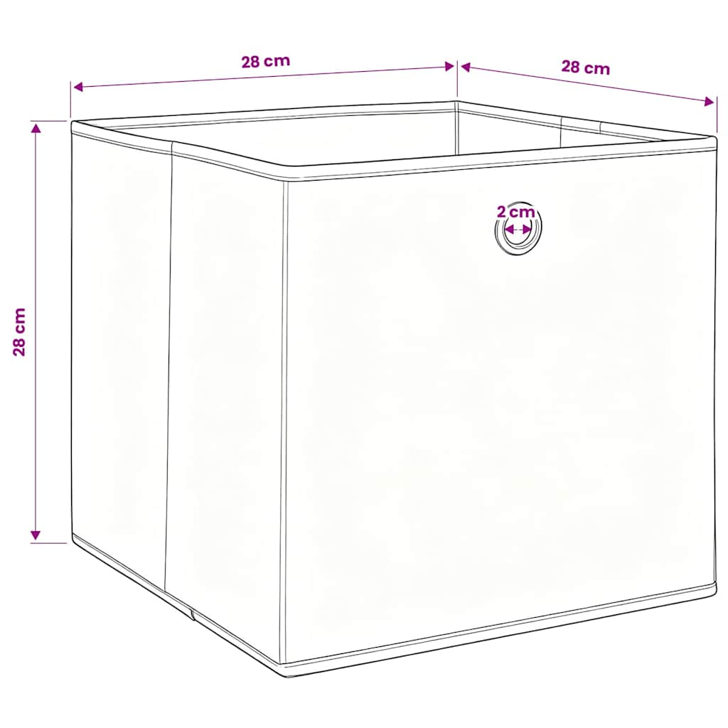Aufbewahrungsboxen 4 Stk. Vliesstoff 28x28x28 cm Babyblau