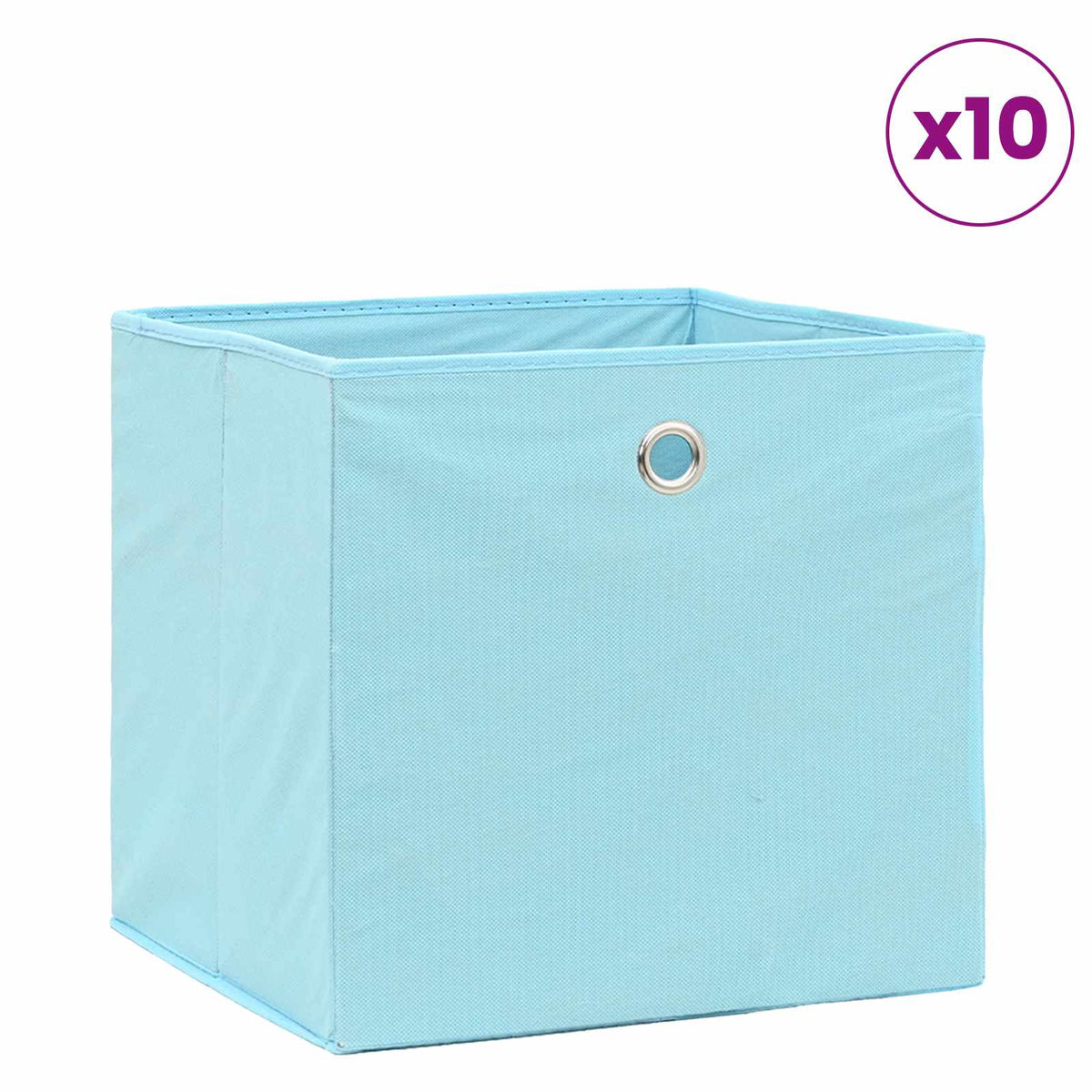 Aufbewahrungsboxen 10 Stk. Vliesstoff 28x28x28 cm Babyblau