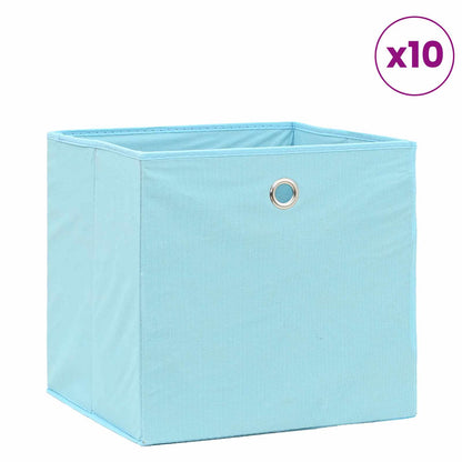 Aufbewahrungsboxen 10 Stk. Vliesstoff 28x28x28 cm Babyblau